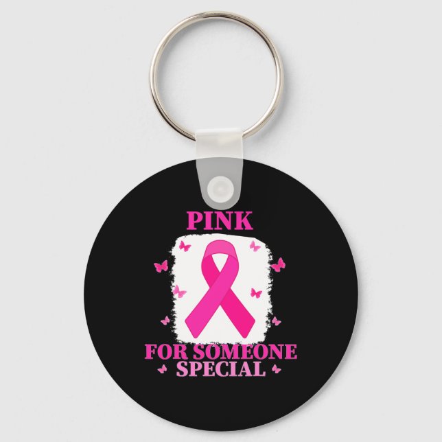 Rosa für einen besonderen Brustkrebs-Weltcup Schlüsselanhänger (Vorderseite)