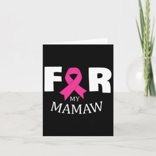 Rosa für meinen Mamaw Brustkrebs-Sensibilisierungs Karte