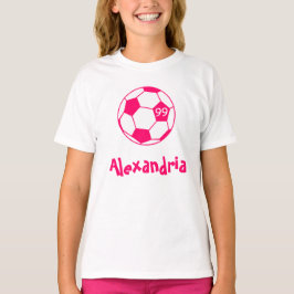 Rosa Fußballball T-Shirt