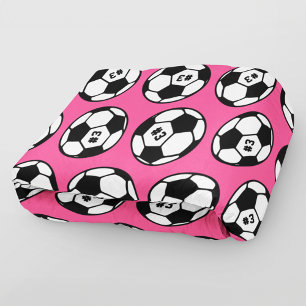 Rosa Fußballnummernmuster Fleecedecke