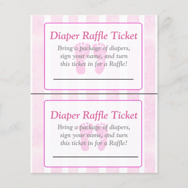 Rosa Fußspuren Vernünftige Babydusche Flyer (Vorne)