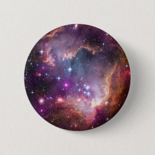 Rosa Galaxie-Nebelfleck-Universum-Supernova spielt Button