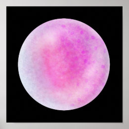 Rosa Galaxie Orb - Rosa und weiße Marmordrucke Poster