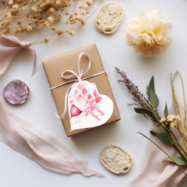 Rosa Galentine Herz-Aufkleber (Von Creator hochgeladen)