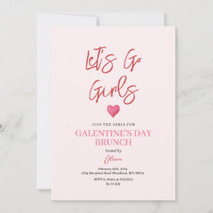 Rosa Galentiner-Party Brunch-Dinner Einladung