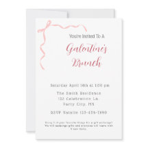 Rosa Galentine's Brunch-Einladung