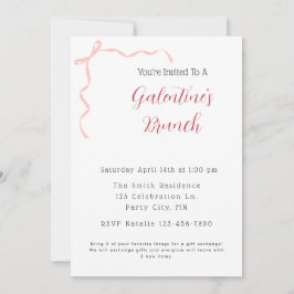 Rosa Galentine's Brunch-Einladung Einladung