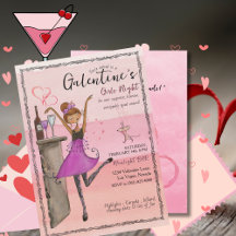 Rosa Galentine's Day Mädels-Abendparty