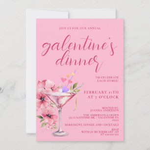 Rosa Galentines Giro del Malcantone Party Einladung