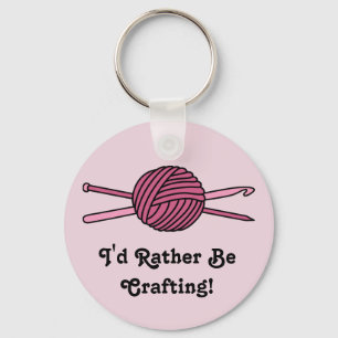 Rosa Galle aus Garnen (Strick & Crochet) Schlüsselanhänger