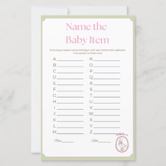 Rosa Gans Baby Shower - Errate den Namen des Babya