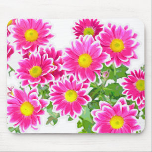 Rosa Gänseblümchen / Astern Blumenstrauß + Ihre Id Mousepad