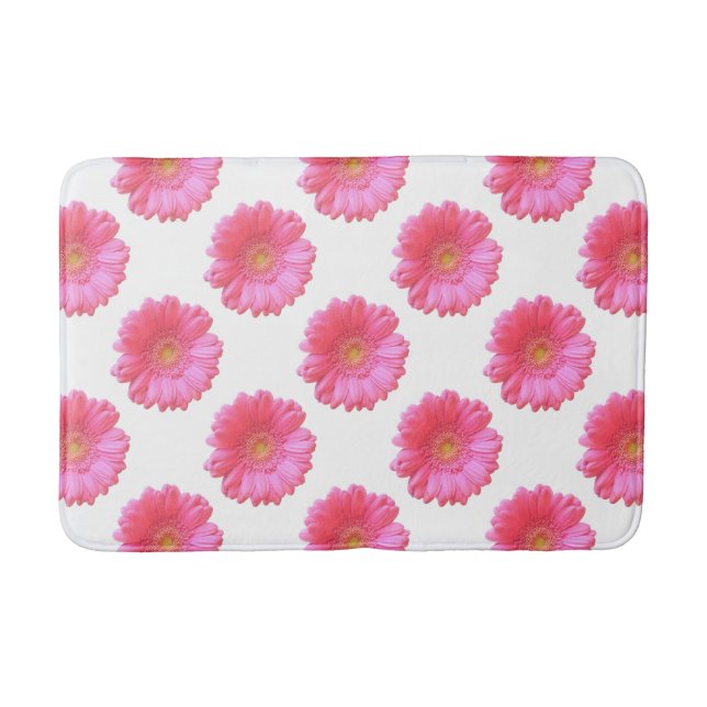 Rosa Gänseblümchen Badematte (Vorderseite)