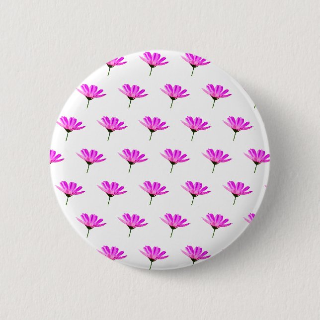Rosa Gänseblümchen   Button (Vorderseite)