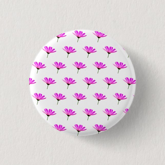 Rosa Gänseblümchen   Button (Vorderseite)