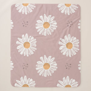 Rosa Gänseblümchen: Florales Wiederholungsmuster. Sherpadecke