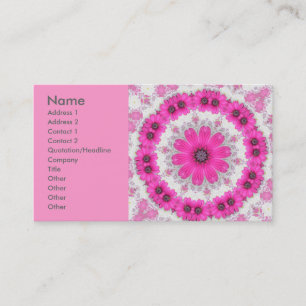 rosa Gänseblümchen-Mandala keine 4 Visitenkarte