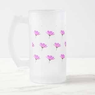 Rosa Gänseblümchen Mattglas Bierglas
