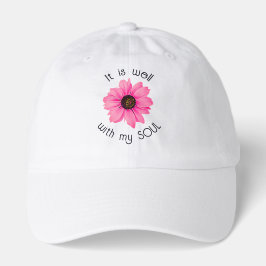 Rosa Gänseblümchen Mir geht es gut mit meiner Seel Truckerkappe