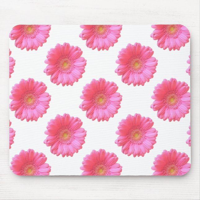 Rosa Gänseblümchen Mousepad (Vorne)