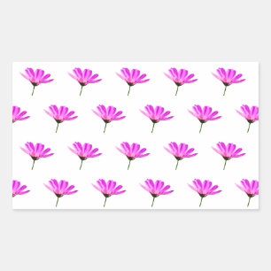 Rosa Gänseblümchen Rechteckiger Aufkleber