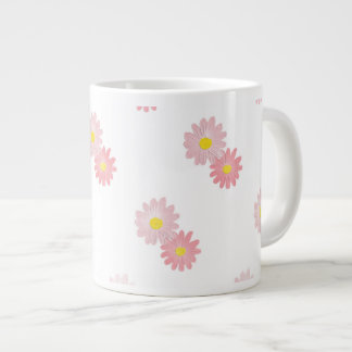 Rosa Gänseblümchen-Tasse Jumbo-Tasse