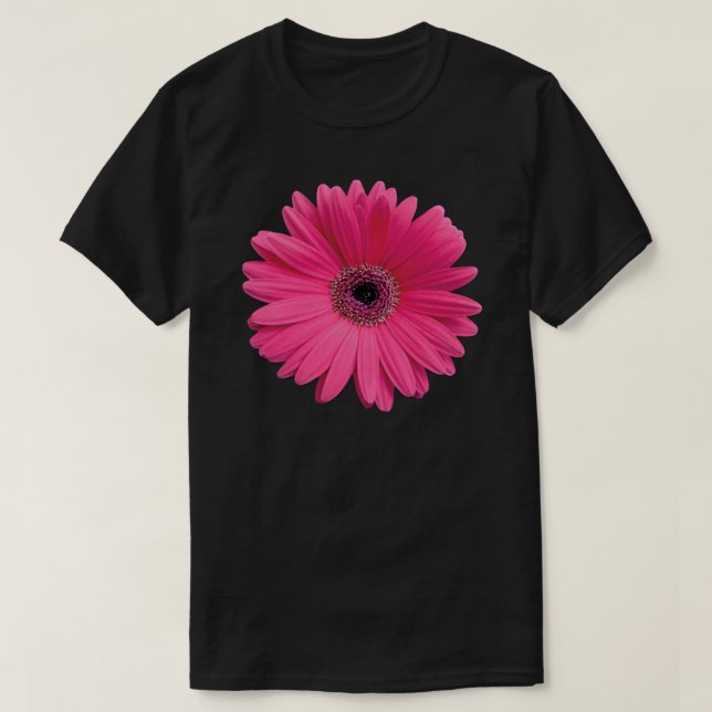 Rosa Gänseblütenkleber, Blume T-Shirt (Design vorne)