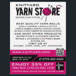 Rosa Garn-Store-Logo, Strickgeschäft, Garnspeicher Flyer<br><div class="desc">Rosa Garn Store Logo,  Knitting Store,  Garn Store Werbung Flyer durch den Business Card Store.</div>