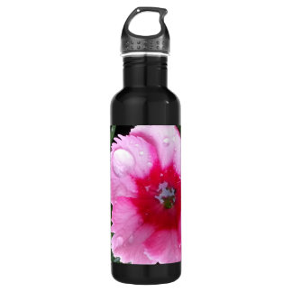 Rosa Gartennelken-im Früjahr Regen-Magenta-Blüte Trinkflasche