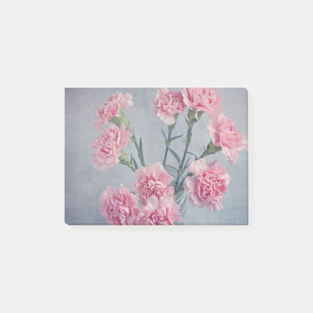 Rosa Gartennelken Post-it Klebezettel (Vorderseite)