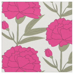 Rosa Gartennelken Stoff
