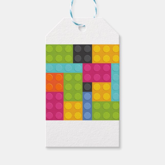 rosa Gebäude Geschenkanhänger (Vorderseite)
