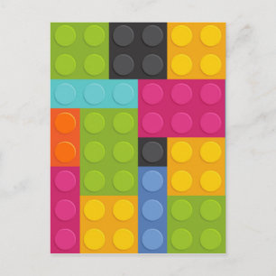 rosa Gebäude Postkarte