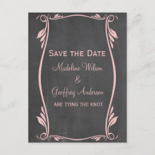Rosa Geblüht Zwischenablage Save the Date Postkart Ankündigungspostkarte