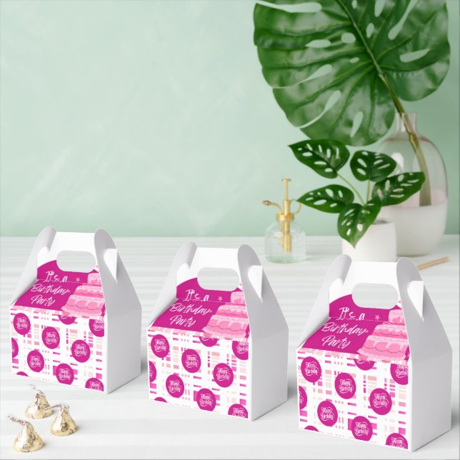 Rosa Geburtstagsfeier Geschenkschachtel (Zahlreiche)