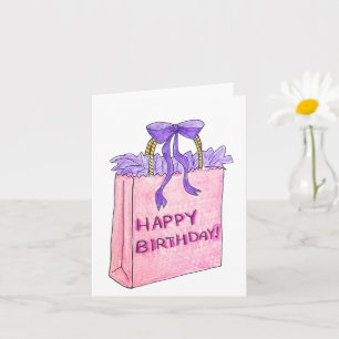 Rosa Geburtstagsgeschenk Karte