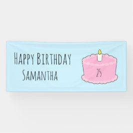 Rosa Geburtstagstorte Banner