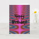 Rosa Gefärbte Krawatte Happy Birthday Card Karte (Small Plant)