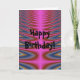 Rosa Gefärbte Krawatte Happy Birthday Card Karte (Vorderseite)