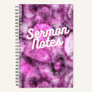 Rosa Gefärbte Krawatte Muster Sermon Hinweise Notizbuch