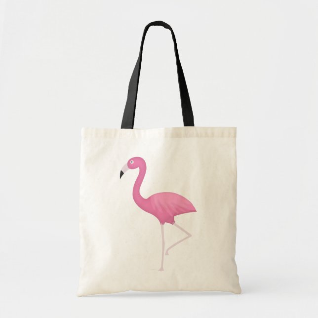 rosa gefiederter Flamingo Tragetasche (Vorne)