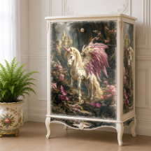Rosa geflügeltes Einhorn Woodland Magisches Dekoup