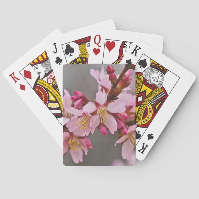 Rosa gegen eine Graue Himmelsblüte Spielkarten (Rückseite)