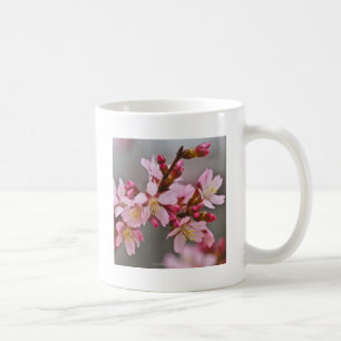 Rosa gegen einen grauen Himmel Japanische Kirschbl Kaffeetasse