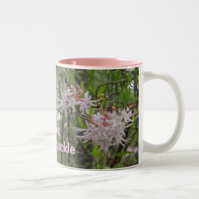 Rosa Geißblatt-Tasse Zweifarbige Tasse (Rechts)