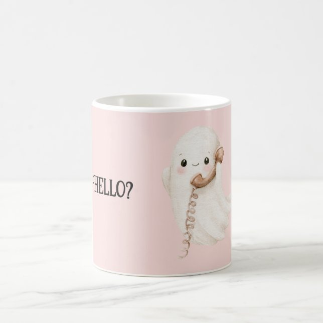 Rosa Geist Hallo Telefon Kaffeetasse (Mittel)