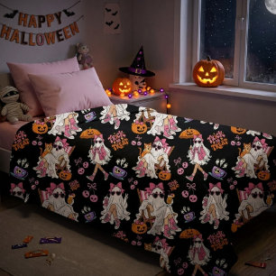 Rosa Geistermädchen Halloween Süß Gruselig Sherpadecke
