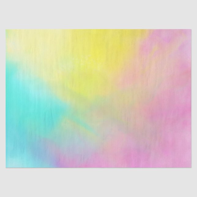 Rosa, gelb, blau, Aquarellfarbe Seidenpapier (Vorderseite)