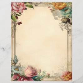 Rosa Gelb Blauer Blumenkohl-Journal Vintag