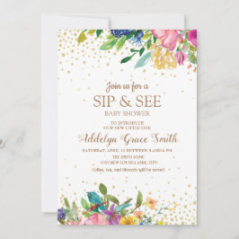 Rosa Gelb Blauer Glitzer Silicon See Einladung